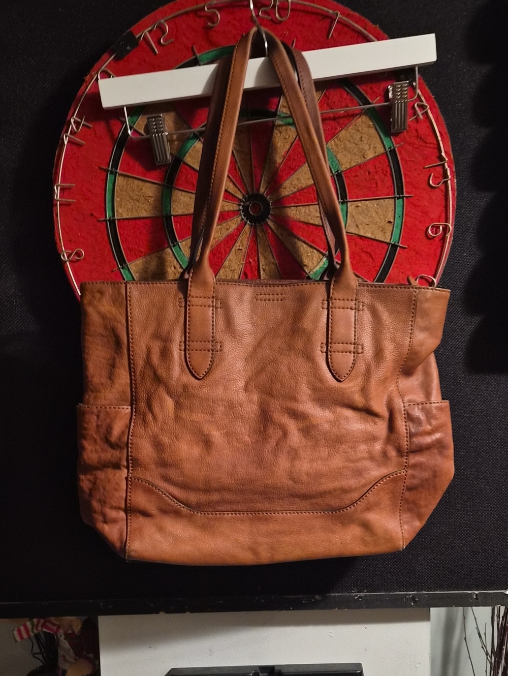 Leather Tote Bag in Cognac Brown - Frye